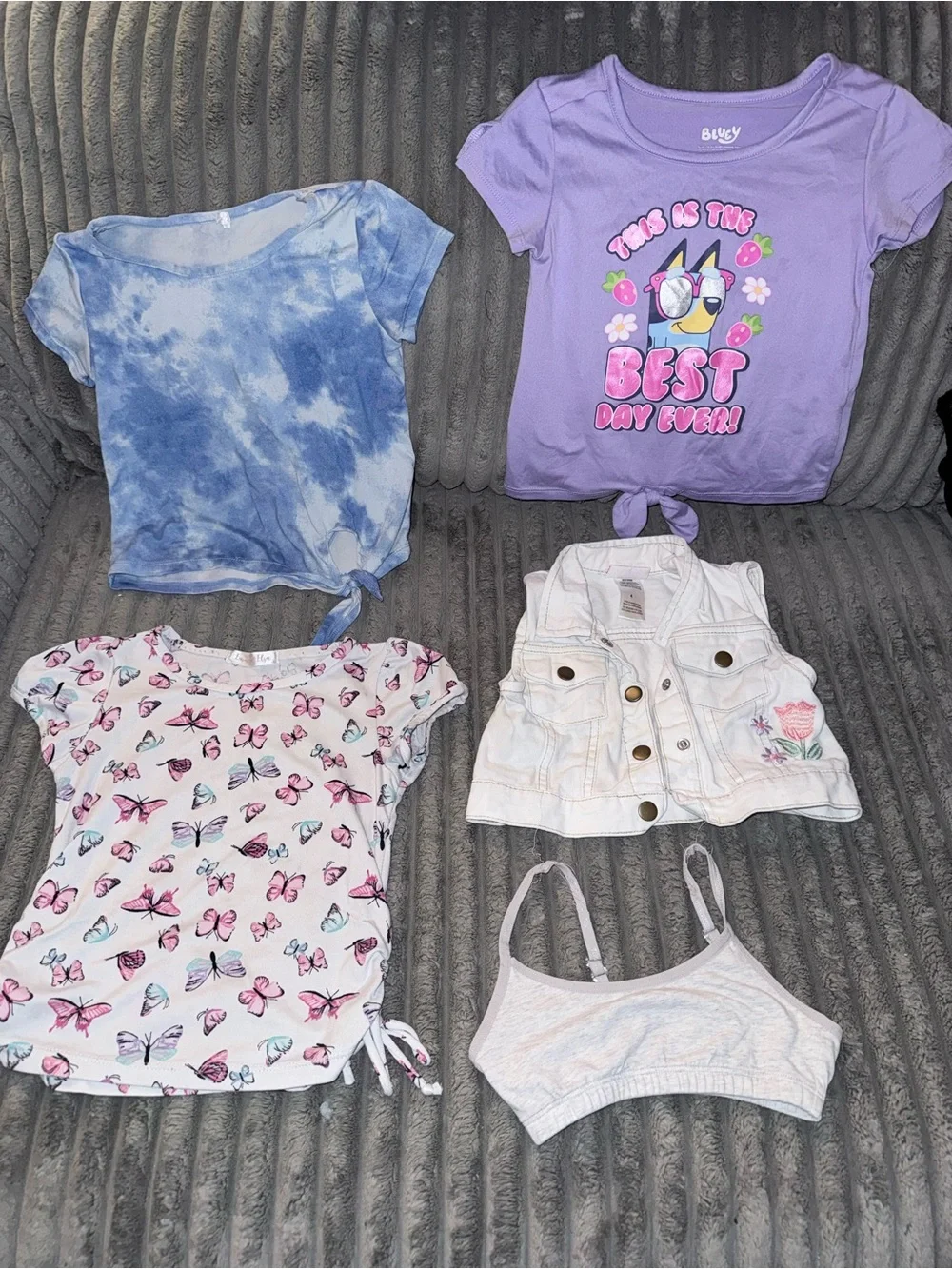Girls Gray Top & Pink Rainbow 'Love' bundle